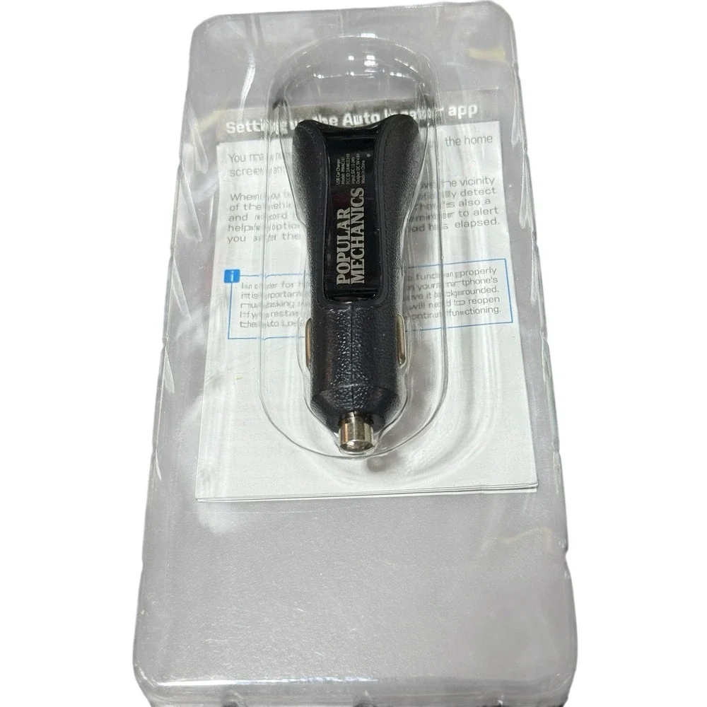 Popular Mechanics Smart Car Charger Dual USB Rapid Charging GPS Locator App